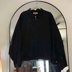 Tommy Bahama, black bomber jacket